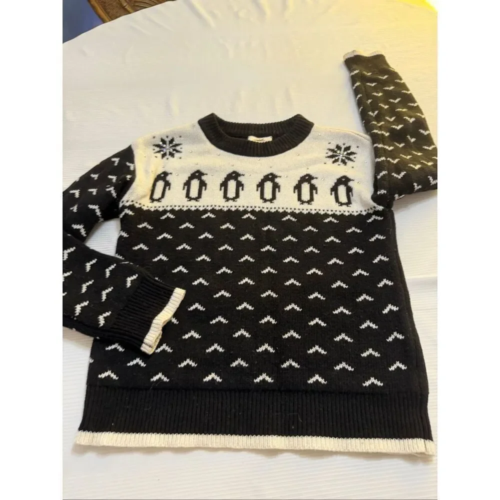 Kate Spade Women’s Broome Street Penguin Intarsia Sweater Size XS